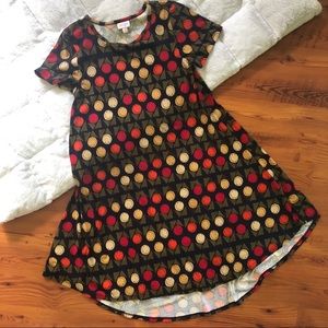 LuLaRoe Carly Dress Geometric Tulips Size XS